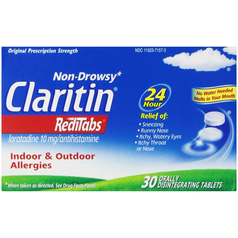 Claritin Claritin RediTabs Indoor & Outdoor Allergies Orally Disintegrating Tablets, 10 Mg Medicine & Drugs Medium Blue