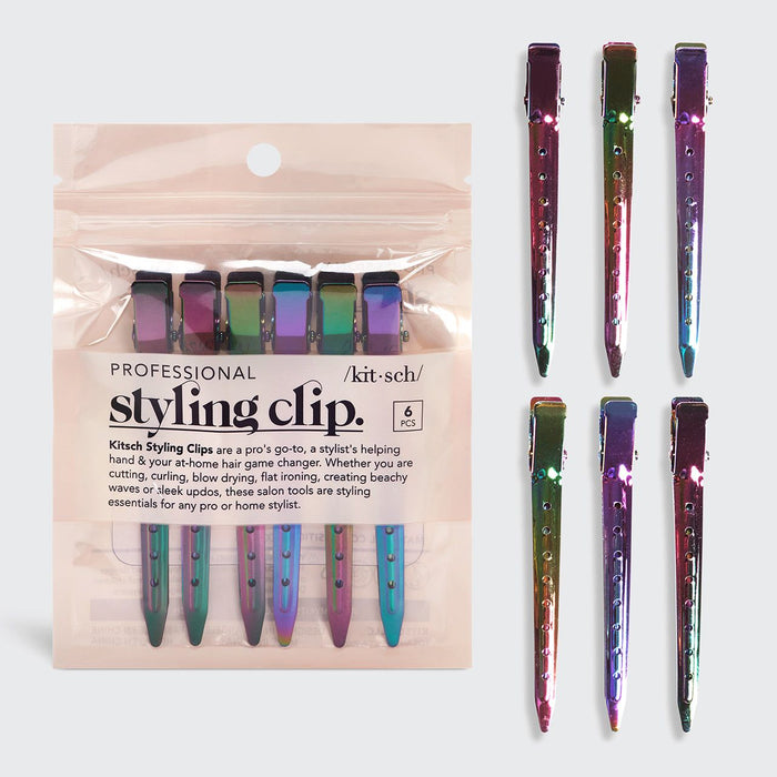 Kitsch - Styling Hair Clips 6Pc (Iridescent)