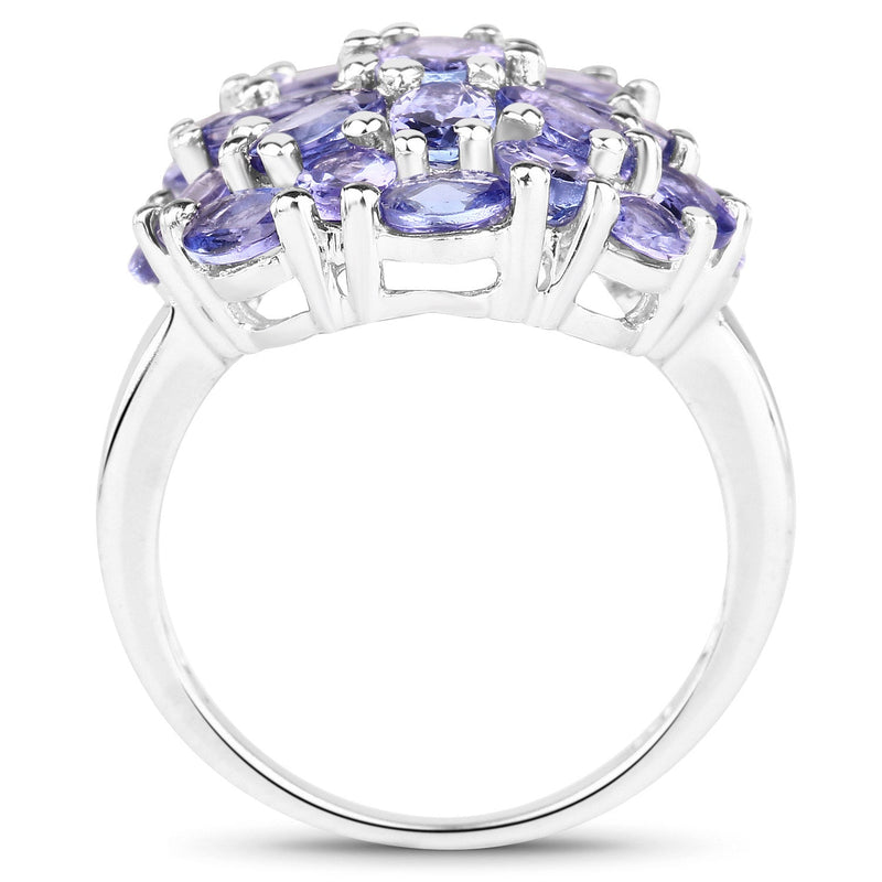 Bids.com 7.08 Carat Genuine Tanzanite .925 Sterling Silver Ring Rings