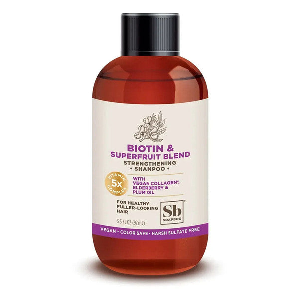 SoapBox SoapBox Biotin & Superfruit Blend Strengthening Shampoo, 3.3 Fl Oz Shampoo