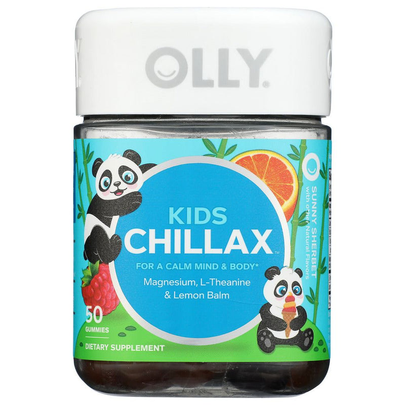 Olly OLLY Kids Chillax Supplement Gummies – Sunny Sherbet Flavor (50 Count) Vitamins & Supplements