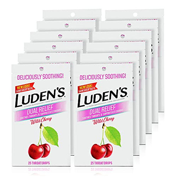Luden's Luden's Wild Cherry Throat Drops, Pectin Oral Demulcent - 25 Count Medicine & Drugs