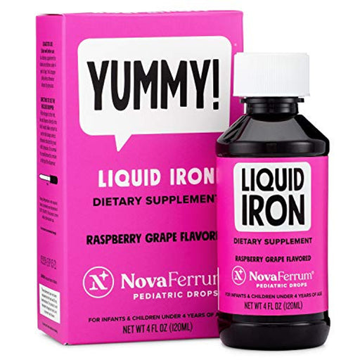NovaFerrum NovaFerrum Pediatric Drops, Liquid Iron Supplement Raspberry Grape Vitamins & Supplements