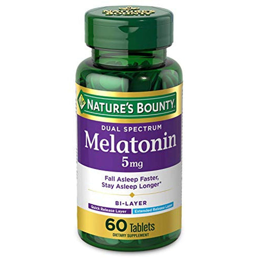 Nature's Bounty Nature's Bounty Dual Spectrum Bi-Layer Melatonin 5 Mg, 60 Tablets Vitamins & Supplements