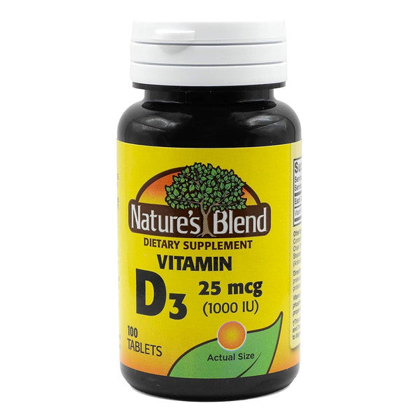 Nature's Blend Nature's Blend Vitamin D3 1000 IU - 100 Tablets Vitamins & Supplements