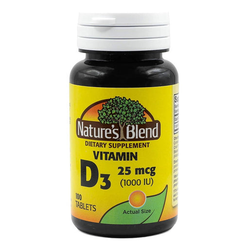 Nature's Blend Nature's Blend Vitamin D3 1000 IU - 100 Tablets Vitamins & Supplements
