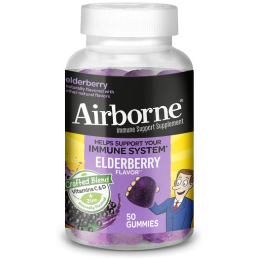 Airborne Airborne Immune Support Supplement, 180 Mg, Gummies, Elderberry Flavor Health & Beauty