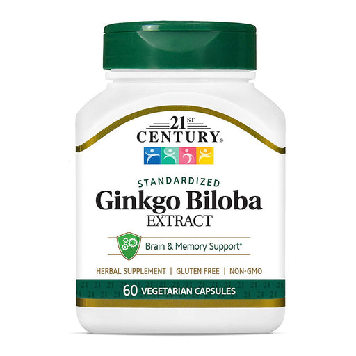 21st Century 21st Century® Ginkgo Biloba Extract – Standardized Vegetarian Capsules Vitamins & Supplements