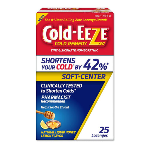 Cold-Eeze Cold-Eeze Remedy, Natural Liquid Honey Lemon Flavor, Soft Center, Lozenges Honey