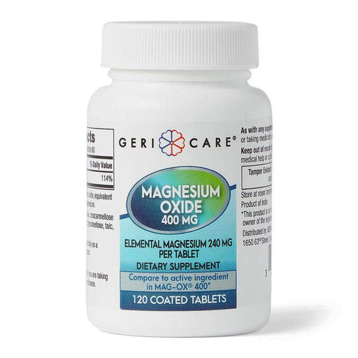 Geri-Care Magnesium Oxide Tablets 400 Mg, 120 Ct Vitamins & Supplements White Smoke