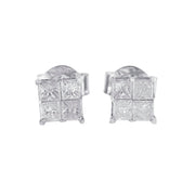 Bids.com 10k White Gold Diamond Stud Earrings (0.60 cttw, I-J Color, I2-I3 Clarity) Earrings