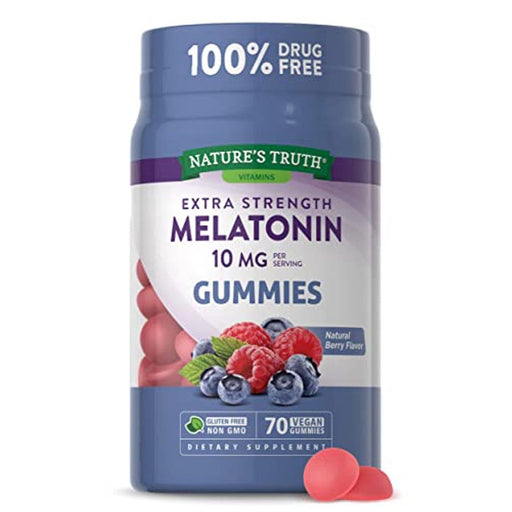 Nature's Truth Nature's Truth Extra Strength Melatonin 10 Mg Vegan Gummies Natural Berry Flavor Vitamins & Supplements
