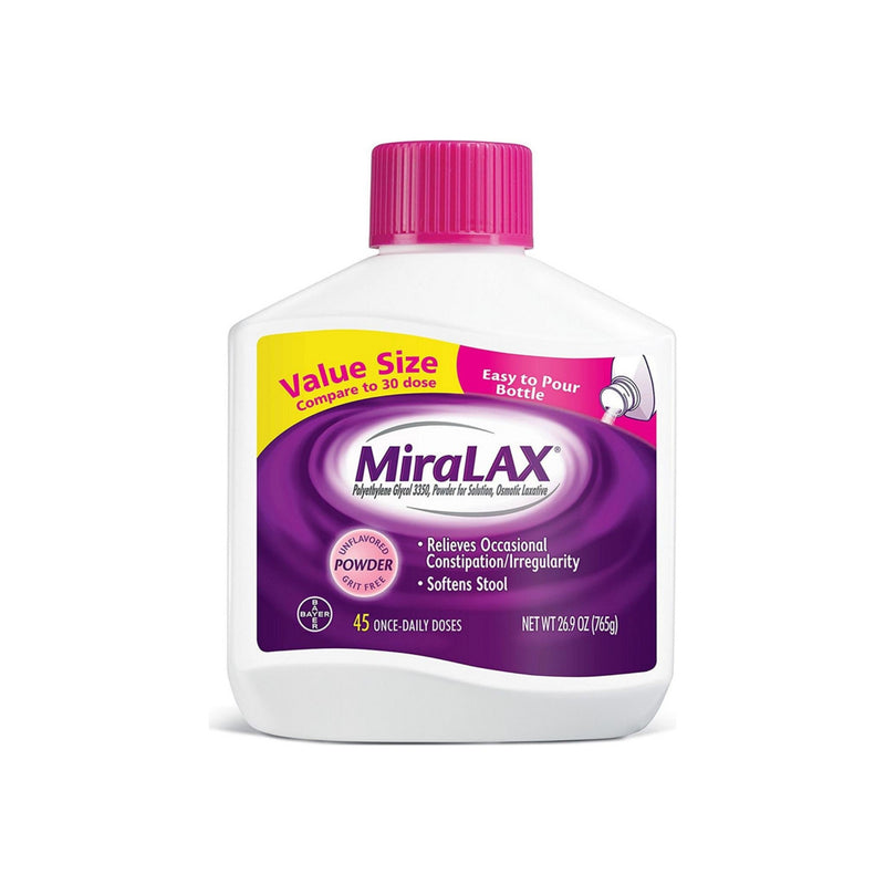 MiraLAX MiraLAX Value Size Powder Grit Free Osmotic Laxative 26.9 Oz Bottle Health & Beauty