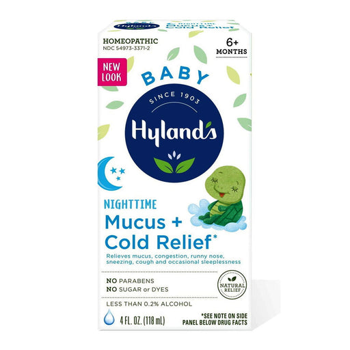Hyland's Hyland's Naturals Baby Nighttime Mucus & Cold Relief Syrup - 4 Fl Oz Baby & Toddler Furniture White Smoke