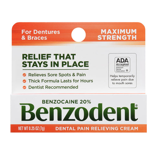 Benzodent Benzodent Denture Pain Relieving Cream Dentures