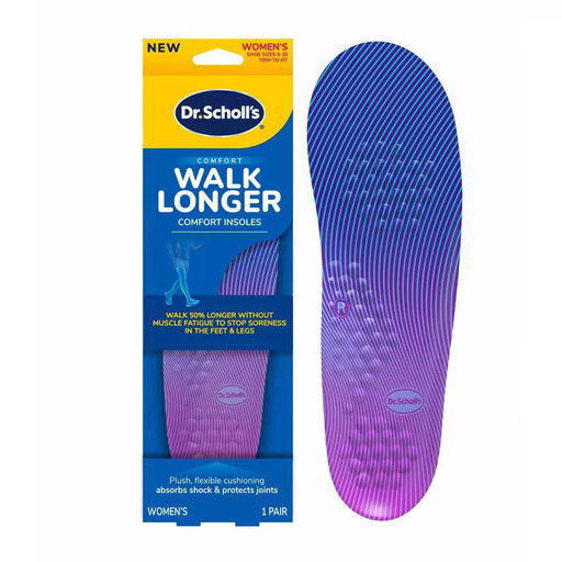 Dr. Scholl's Dr. Scholl's  Womens 6-11  Walk Longer Comfort Insoles 1 Pair Health & Beauty