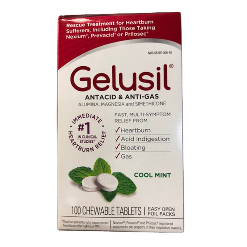 Gelusil Gelusil Antacid & Anti Gas Chewable Tablets Cool Mint Health & Beauty
