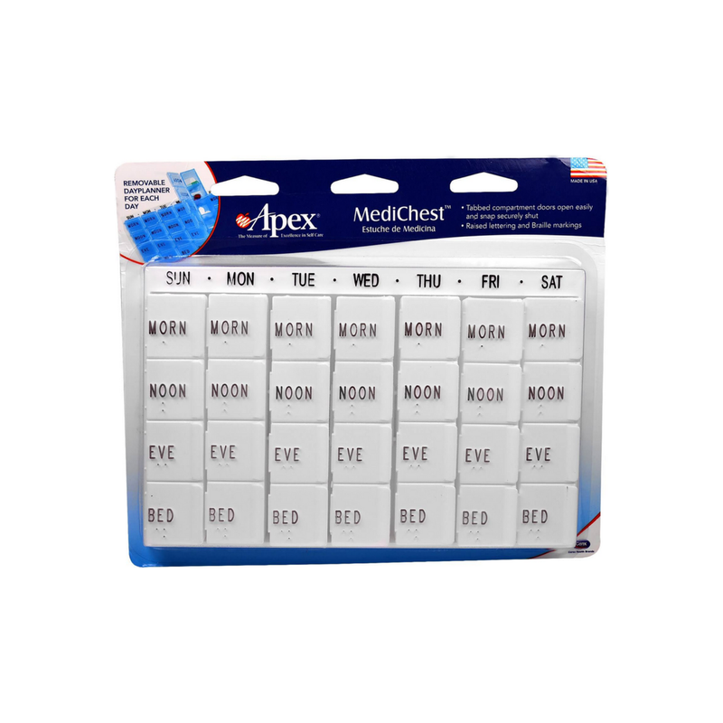 Apex Apex MediChest, Vitamin And Medication Organizer Health Care Light Gray