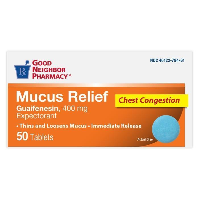 0 Good Neighbor Pharmacy Mucus Relief Guaifenesin 400mg Tablets 50ct Tablet Computers White Smoke