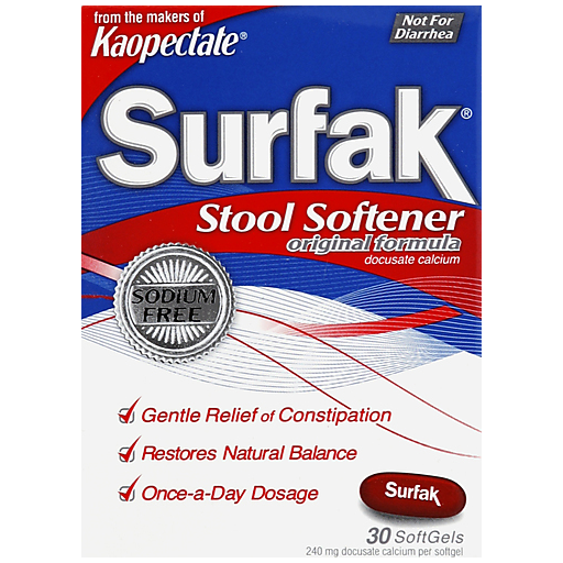 Surfak Surfak Stool Softener, Original Formula Personal Care White Smoke