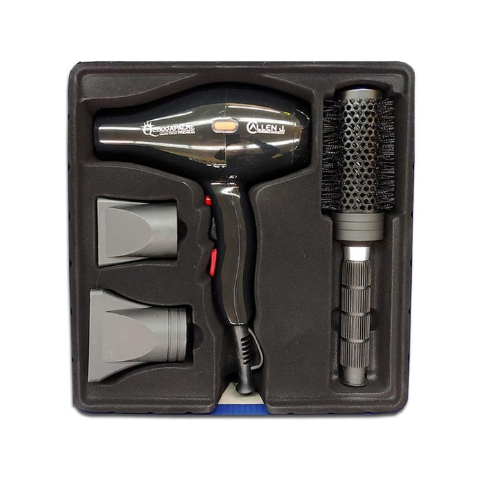 Stylecraft Saber Trimmer Gold #Sc405G & Allen J. 2600 Apache Nano Tech Premium Hair Blow Dryer Lightweight Salon 2100W Combo Set