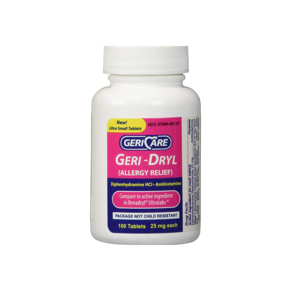 Generic Benadryl Geri-Dryl Allergy Relief – Generic Benadryl (25 mg, 100 Tablets) Medical Supplies