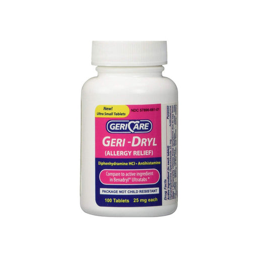 Generic Benadryl Geri-Dryl Allergy Relief – Generic Benadryl (25 mg, 100 Tablets) Medical Supplies
