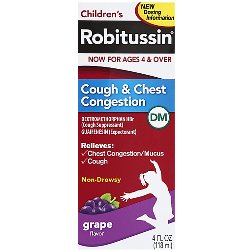 Robitussin Robitussin Children's DM Cough & Chest Congestion, Grape Flavor Health & Beauty