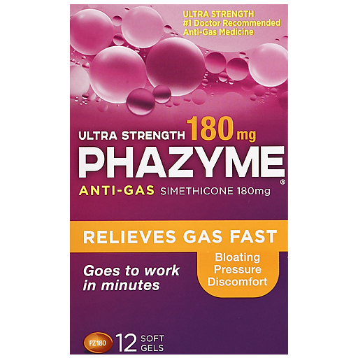 Phazyme Phazyme Ultra Strength Gas & Bloating Relief, Works In Minutes, 12 Fast Gels Medicine & Drugs Dark Slate Gray