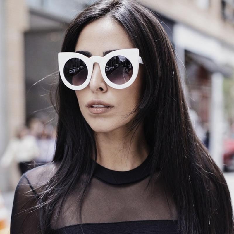 zeroUV Oversize Round Circle Pointed Cat Eye Sunglasses 9180 Sunglasses