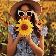 zeroUV Oversize Round Circle Pointed Cat Eye Sunglasses 9180 Sunglasses