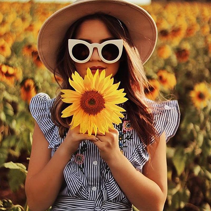 zeroUV Oversize Round Circle Pointed Cat Eye Sunglasses 9180 Sunglasses