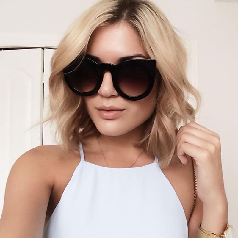 zeroUV Oversize Round Circle Pointed Cat Eye Sunglasses 9180 Sunglasses