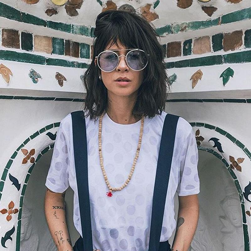 zeroUV Modern Slim Round Color Tone Aviator Sunglasses A871 Sunglasses