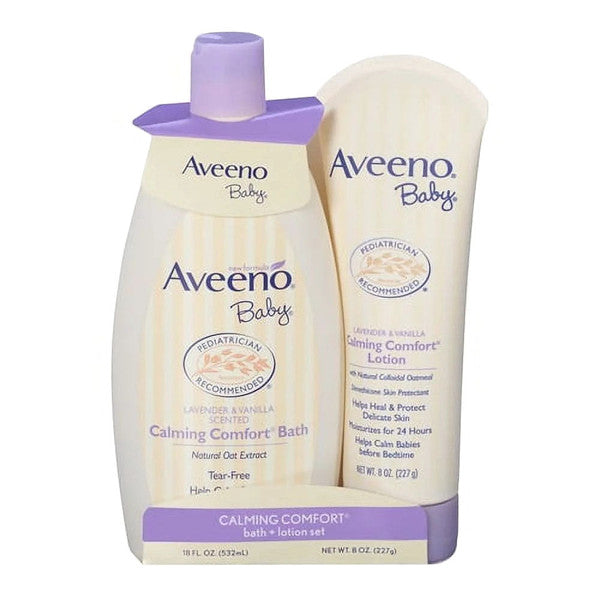 Aveeno Aveeno Baby Calming Comfort Bath & Lotion Set With Natural Oat Extract, Lavender & Vanilla Baby & Toddler Furniture Sets