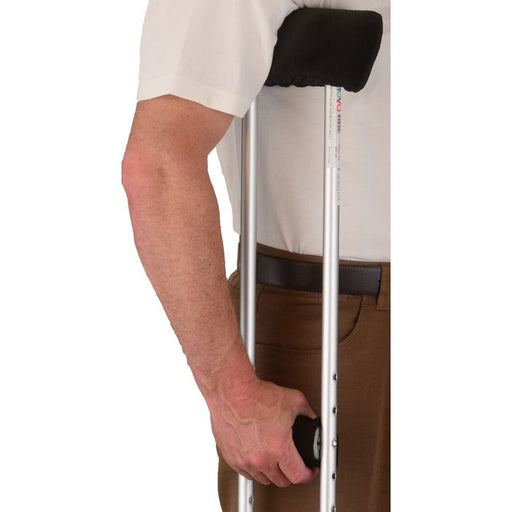 Nova Nova Crutch Cover Set In Black Microfiber Crutches