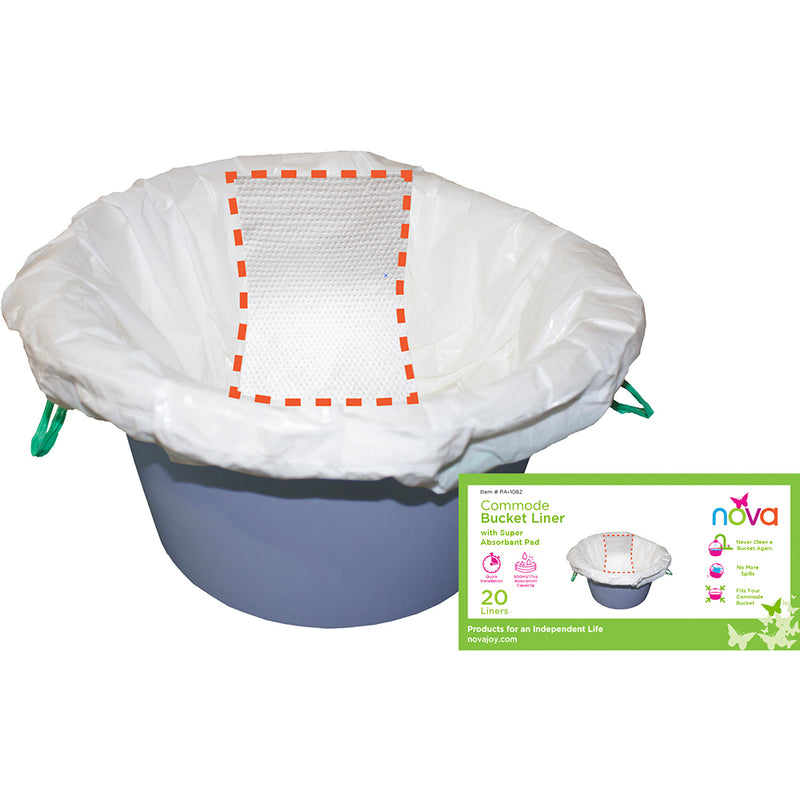0 Nova Pa-1082 Commode Bucket Liners 20/bx Buckets