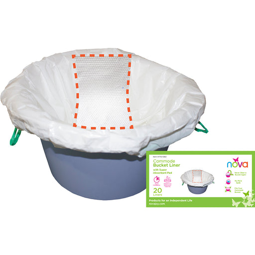 0 Nova Pa-1082 Commode Bucket Liners 20/bx Buckets