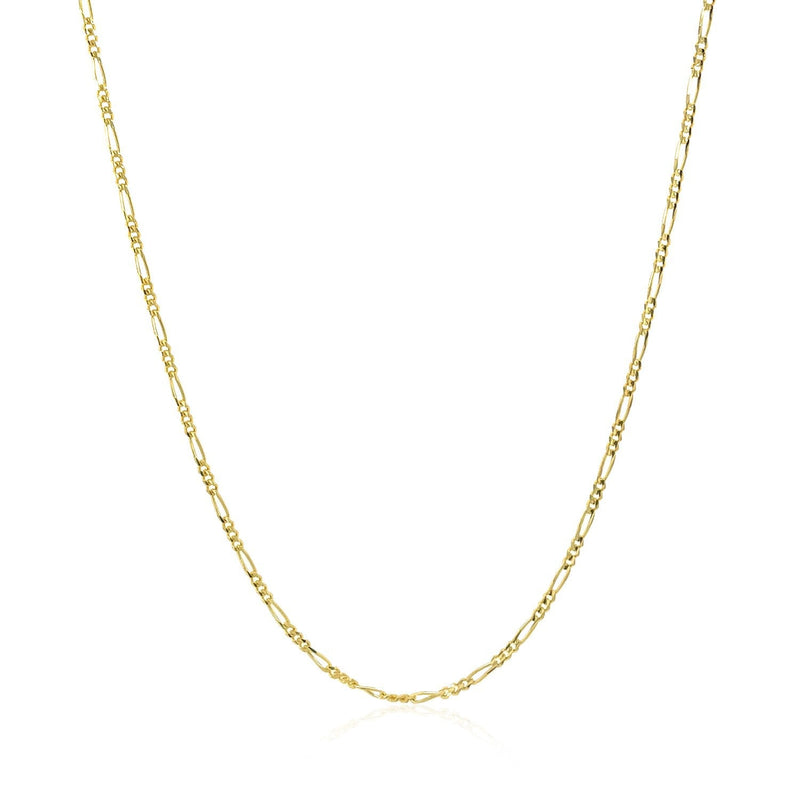 Bids.com 14k Yellow Gold Solid Figaro Chain 1.3mm Necklaces