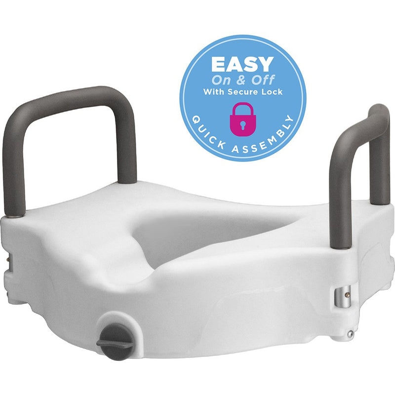 Nova Nova 5" Raised Toilet Seat With Detachable Arms - White Health & Beauty
