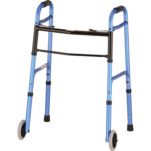Nova Nova Blue Folding Walker With 5″ Wheels Walkers