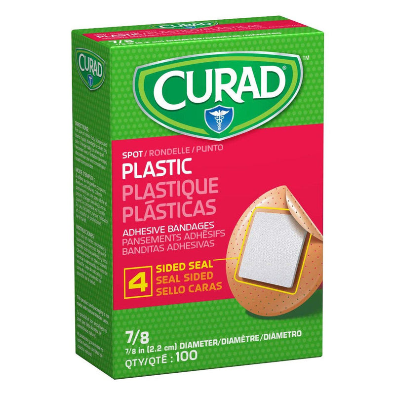 Curad Curad Plastic Adhesive Spot Bandages – 7/8" Round Patches, 100 Count Medical Tape & Bandages