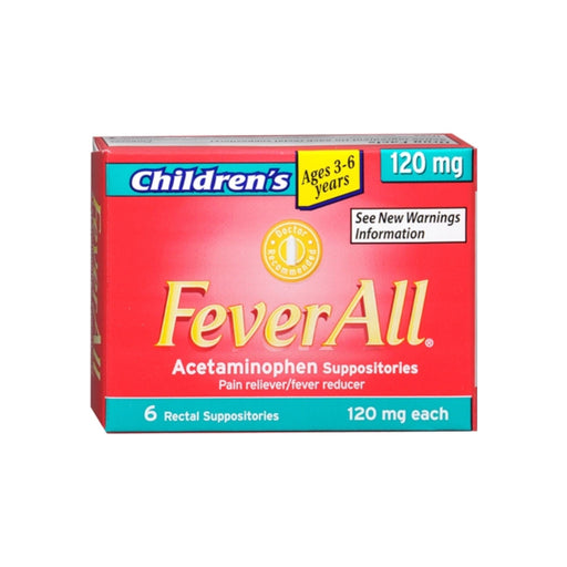 FeverAll FeverAll Children’s Acetaminophen Suppositories 120 Mg Health Care