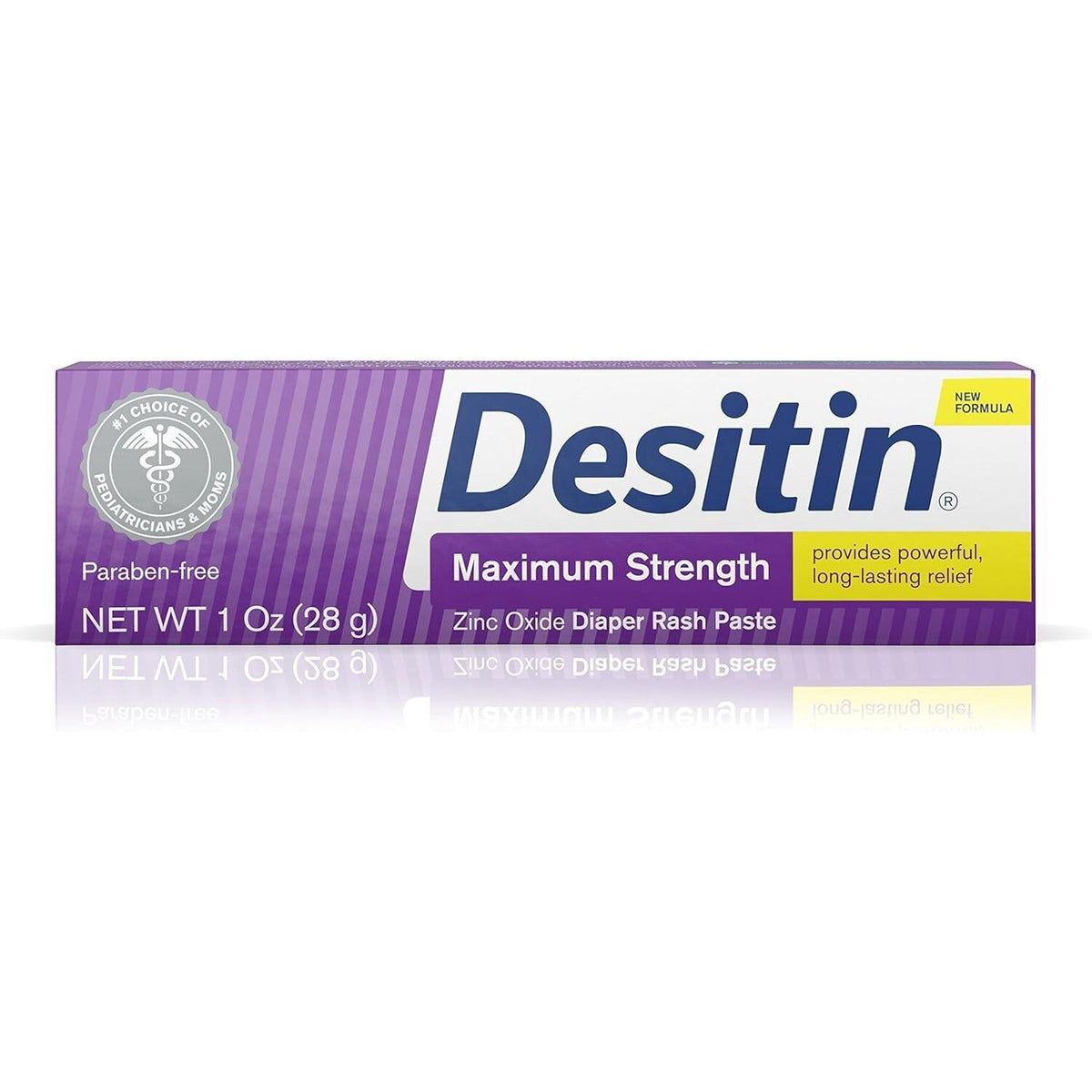 Desitin Maximum Strength 40% Zinc Oxide Diaper Rash Paste 1 oz. product package