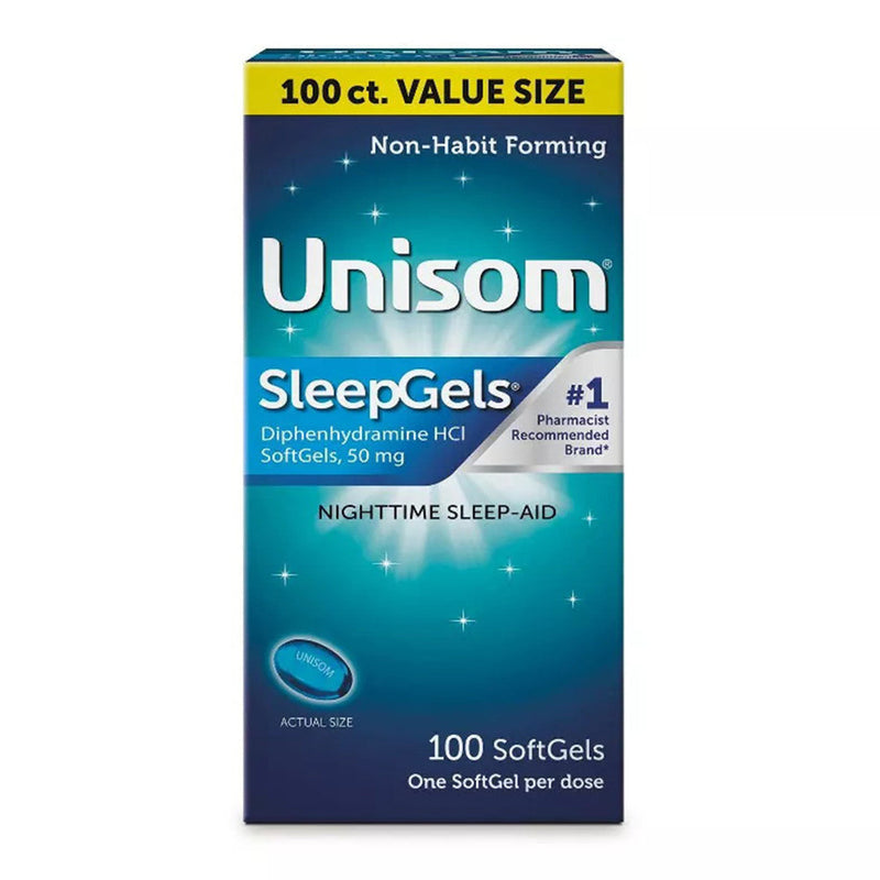 Unisom Unisom SleepGels Nighttime Sleep Aid, 50mg Diphenhydramine HCl, 100 Softgels Sleeping Aids