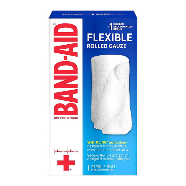 Band-Aid Brand Band-Aid Brand Johnson & JohnsonFirst 3 In. X 2.5 Yd. Medium Rolled Gauze 1 Count Box First Aid White Smoke