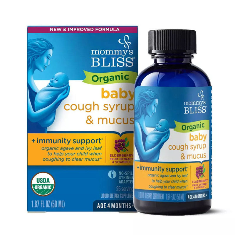 Mommy's Bliss Mommy's Bliss Organic Baby Cough Syrup & Mucus Relief + Immunity Boost, 1.67 Oz Syrup