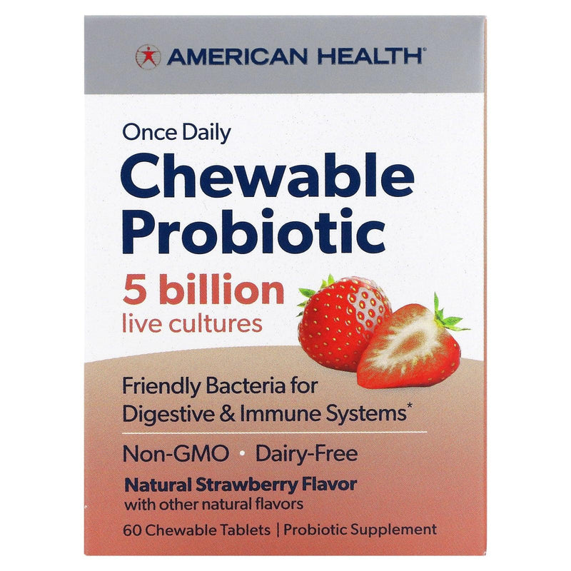 American Health American Health Probiotic Chew Strawberry Vitamins & Supplements