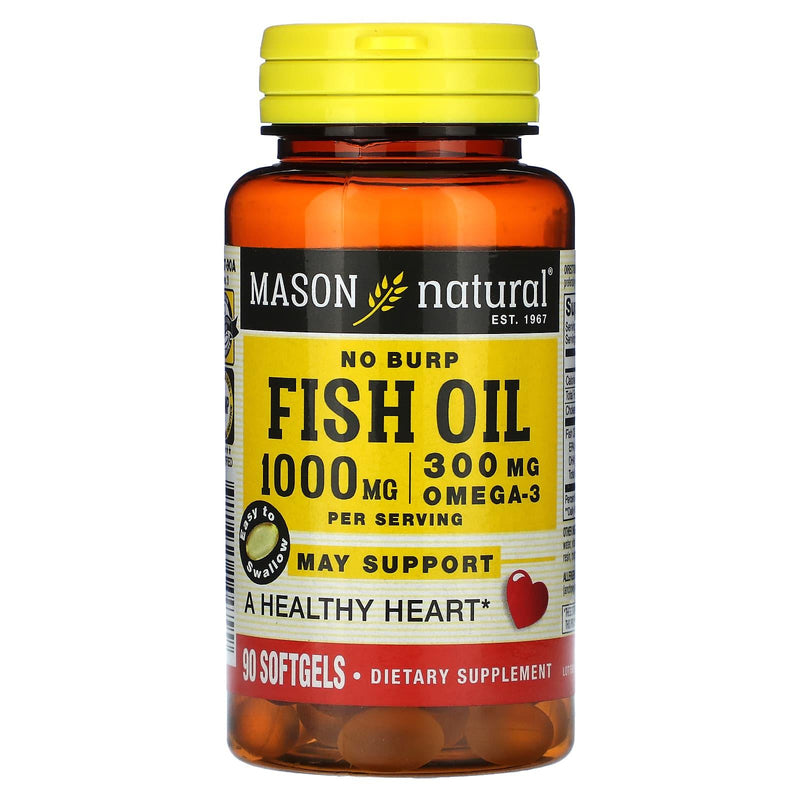 Mason Natural Mason Natural® No Burp Omega-3 Fish Oil - 1000 Mg, 90 Softgels Vitamins & Supplements