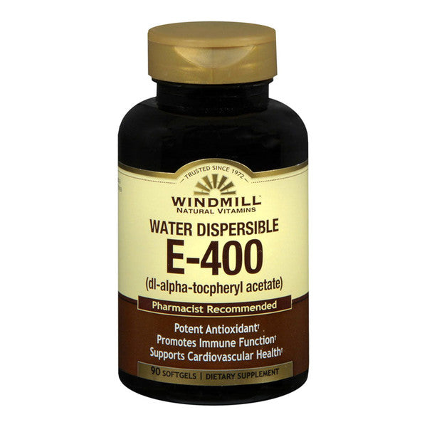 Windmill Windmill Vitamin E-400 Softgels Water Dispersible 90 Soft Gels Vitamins & Supplements